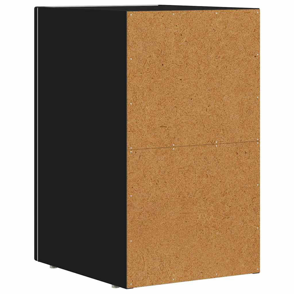 Nachtkastje Zwart 29,5 x 35 x 50 cm Bewerkt hout
