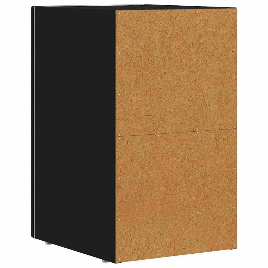 Nachtkastje 2 pcs Zwart 29,5 x 35 x 50 cm Bewerkt hout