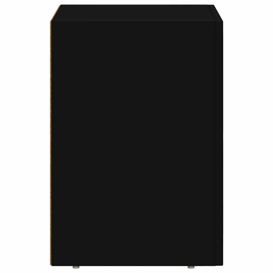 Nachtkastje 2 pcs Zwart 29,5 x 35 x 50 cm Bewerkt hout