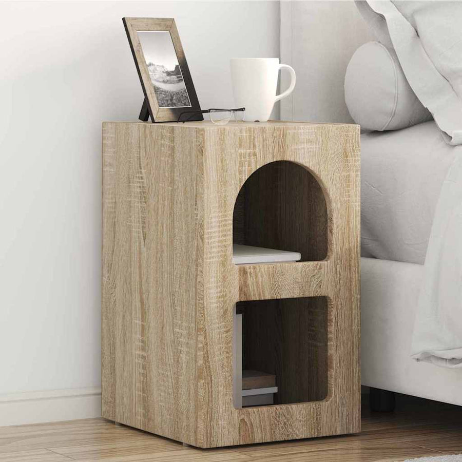 Nachtkastje Sonoma Eiken 29,5 x 35 x 50 cm Bewerkt hout