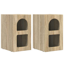 Nachtkastje 2 pcs Sonoma Eiken 29,5 x 35 x 50 cm Bewerkt hout