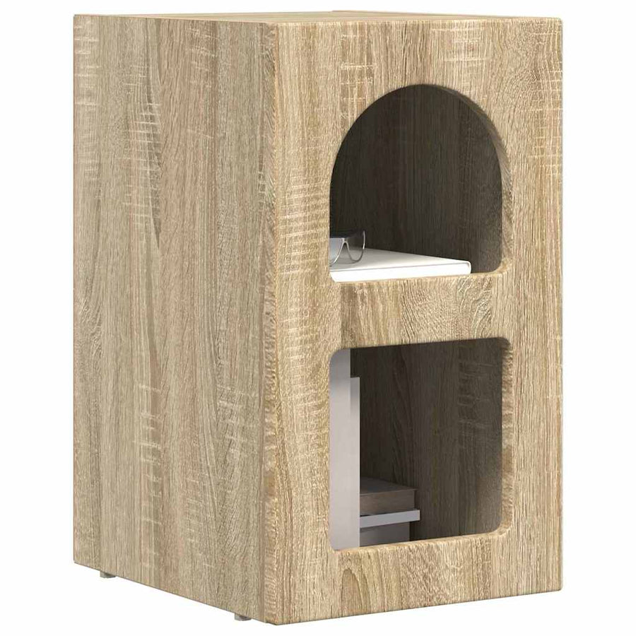 Nachtkastje 2 pcs Sonoma Eiken 29,5 x 35 x 50 cm Bewerkt hout