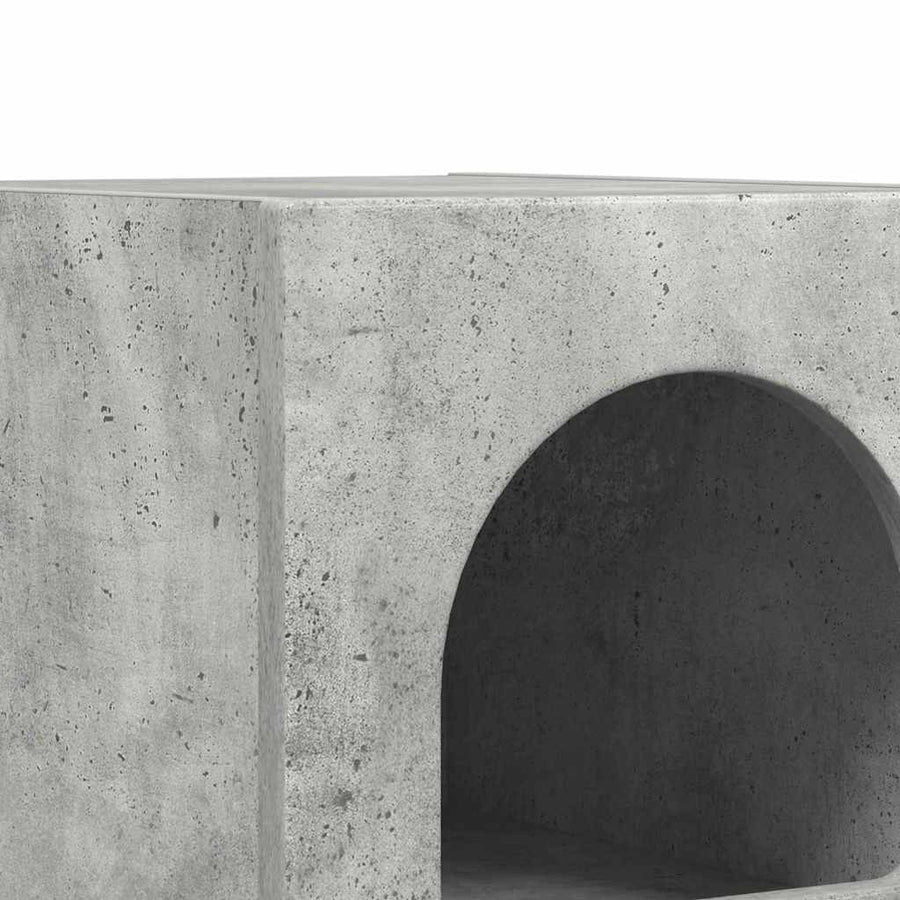 Nachtkastje Beton Grijs 29,5 x 35 x 50 cm Bewerkt hout