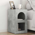 Nachtkastje Beton Grijs 29,5 x 33,5 x 50 cm Bewerkt hout