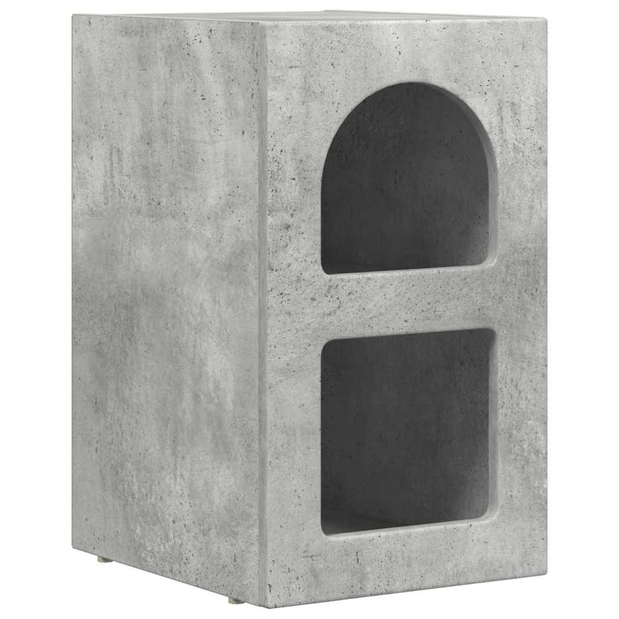 Nachtkastje Beton Grijs 29,5 x 35 x 50 cm Bewerkt hout