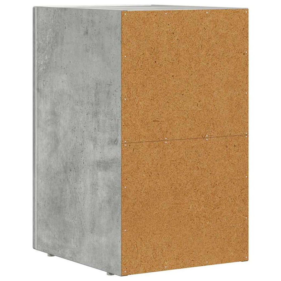 Nachtkastje Beton Grijs 29,5 x 35 x 50 cm Bewerkt hout