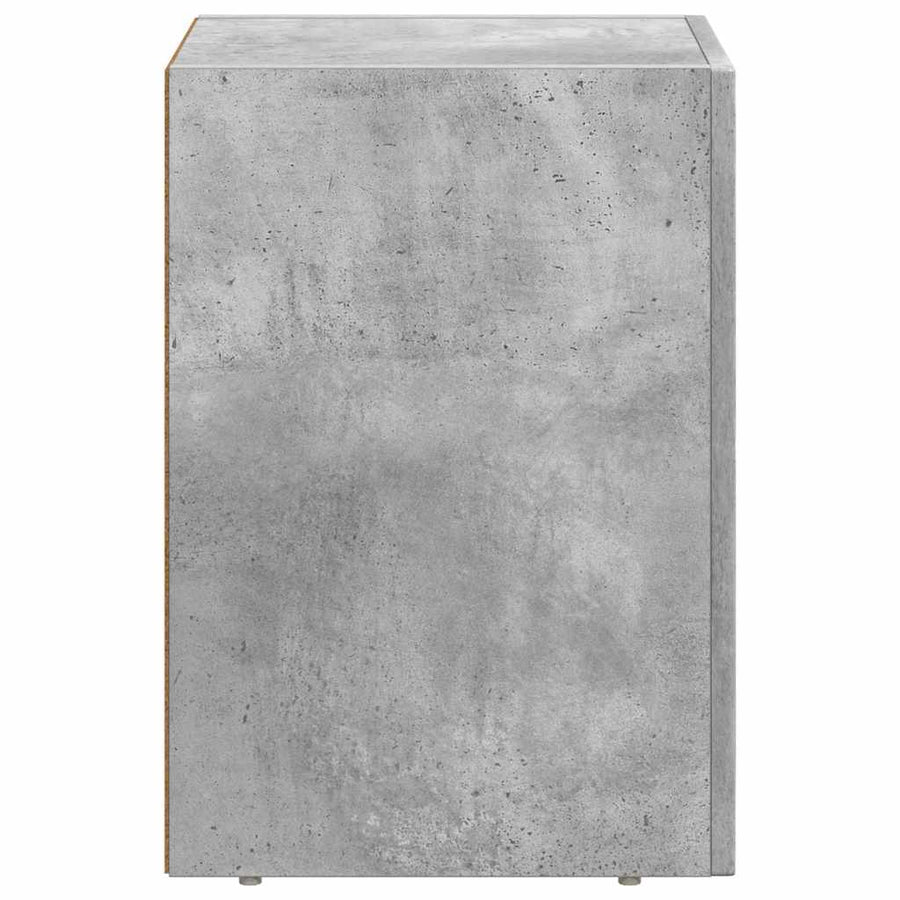 Nachtkastje Beton Grijs 29,5 x 35 x 50 cm Bewerkt hout