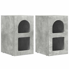 Nachtkastje 2 pcs Beton Grijs 29,5 x 35 x 50 cm Bewerkt hout