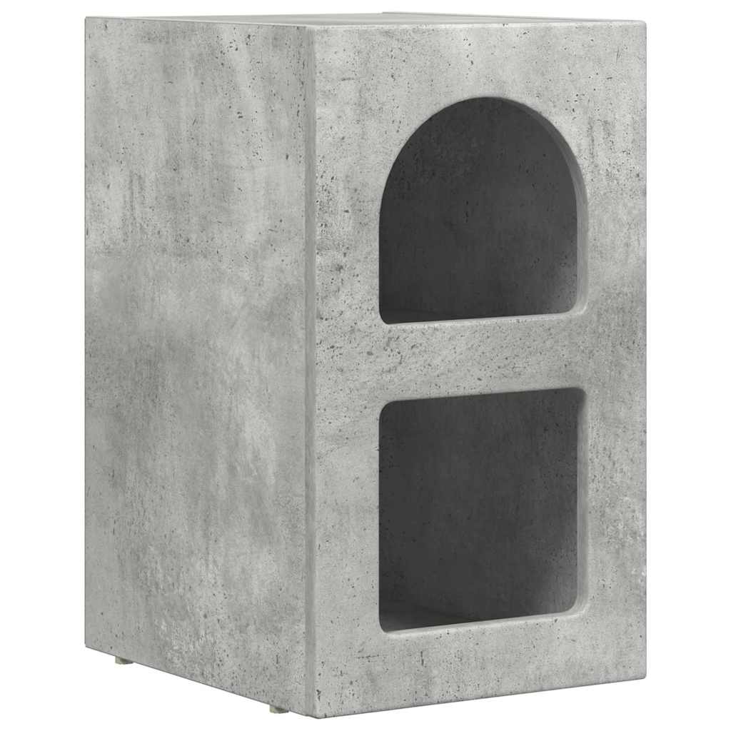 Nachtkastje 2 pcs Beton Grijs 29,5 x 35 x 50 cm Bewerkt hout