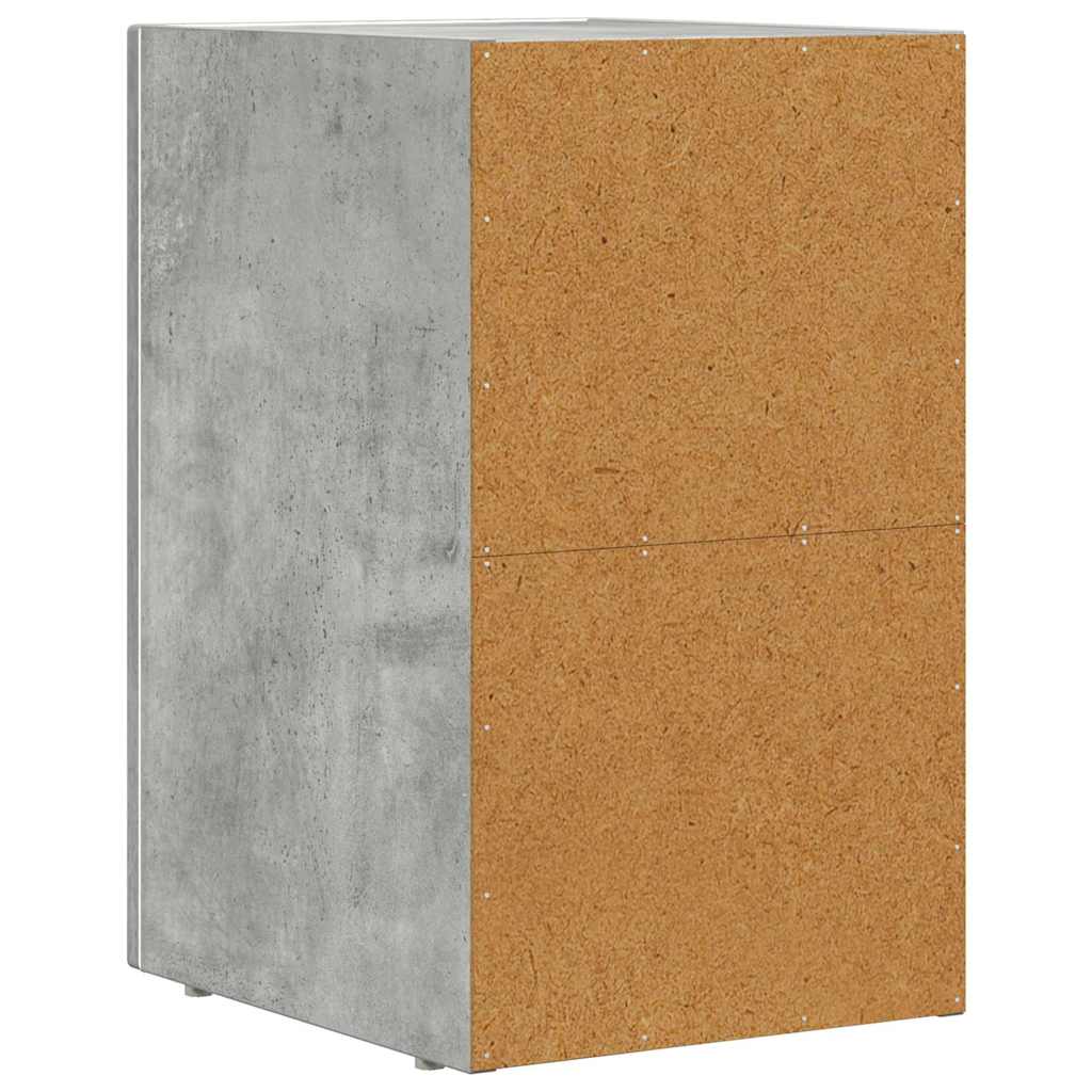 Nachtkastje 2 pcs Beton Grijs 29,5 x 35 x 50 cm Bewerkt hout