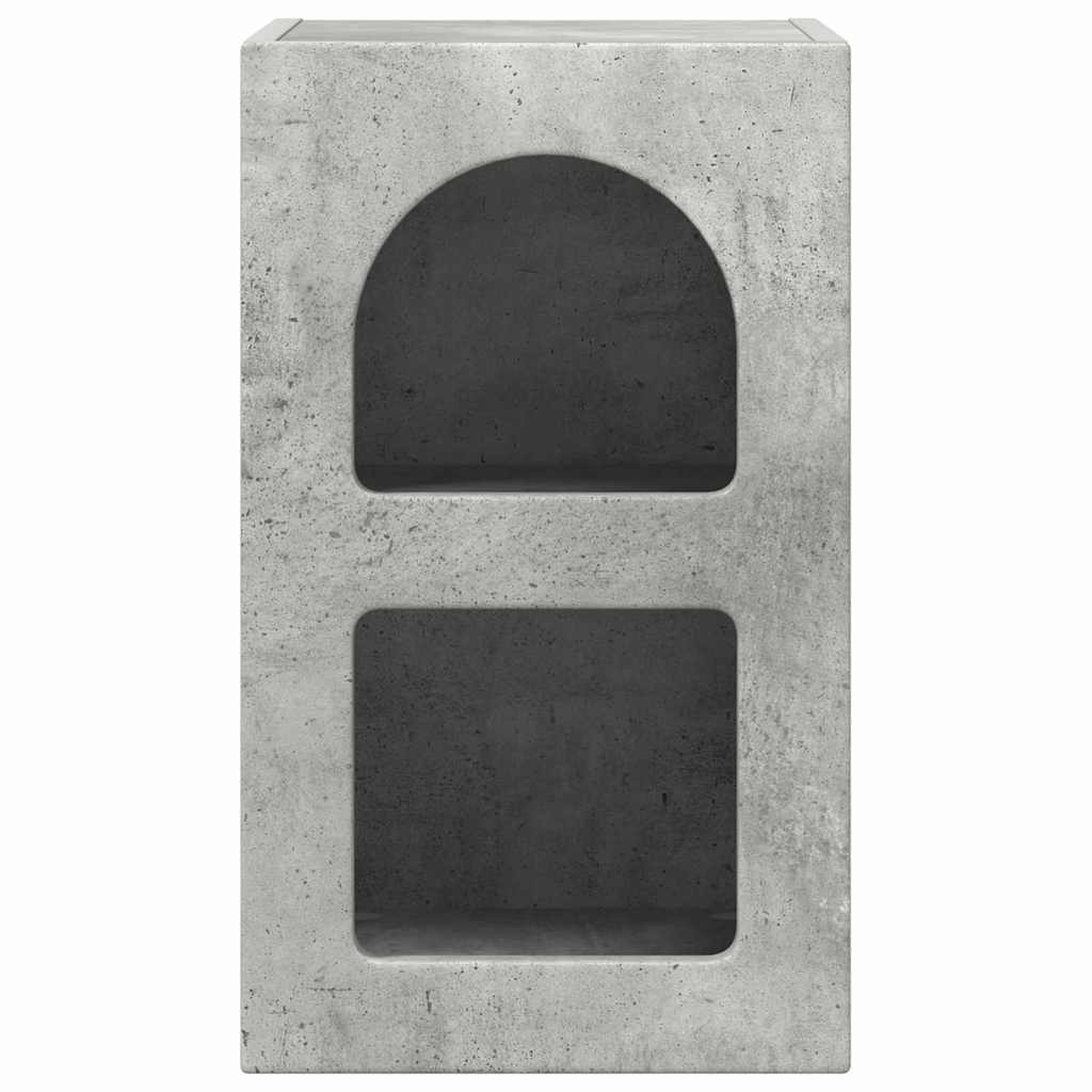 Nachtkastje 2 pcs Beton Grijs 29,5 x 35 x 50 cm Bewerkt hout