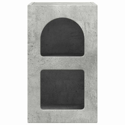 Nachtkastje 2 pcs Beton Grijs 29,5 x 35 x 50 cm Bewerkt hout