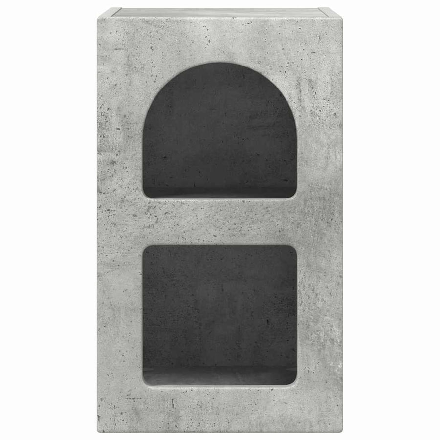 Nachtkastje 2 pcs Beton Grijs 29,5 x 35 x 50 cm Bewerkt hout