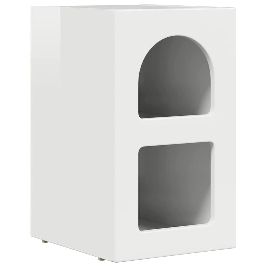 Nachtkastje 2 pcs Hoogglans wit 29,5 x 35 x 50 cm Bewerkt hout