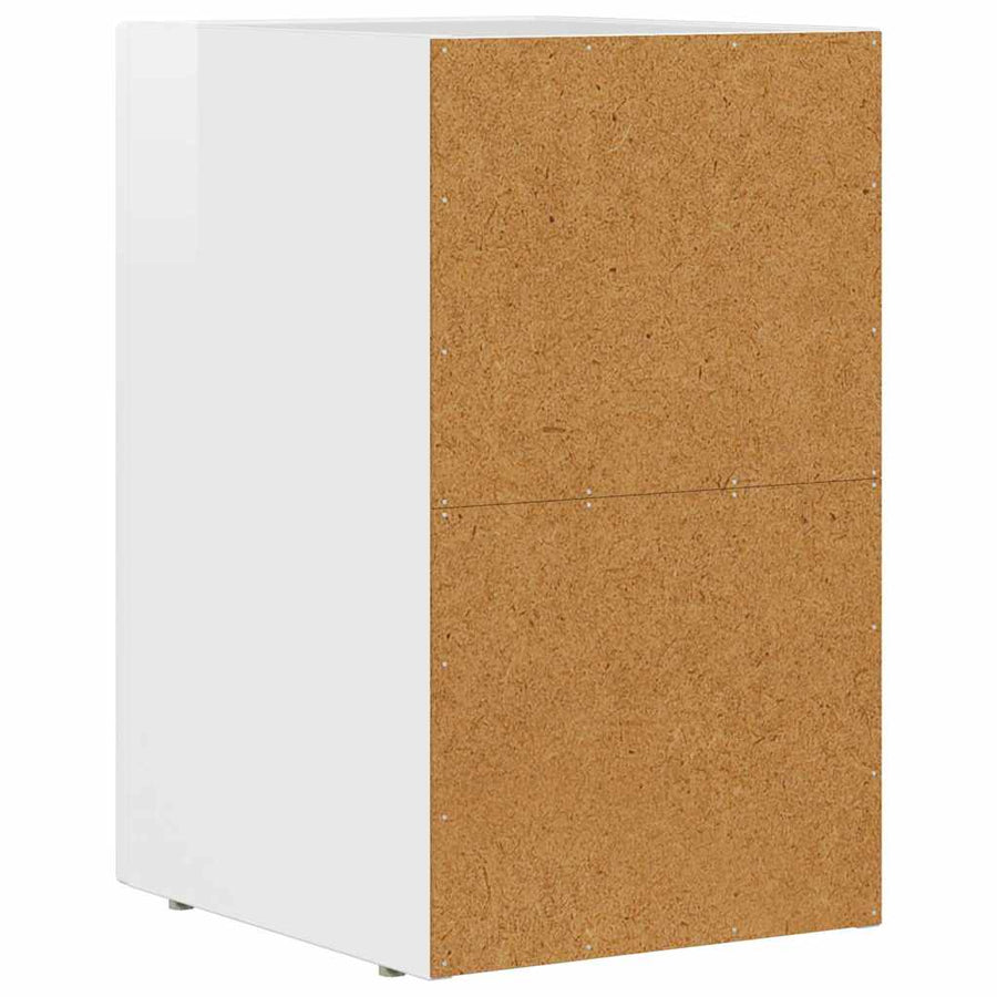 Nachtkastje 2 pcs Hoogglans wit 29,5 x 35 x 50 cm Bewerkt hout