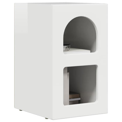 Nachtkastje 2 pcs Hoogglans wit 29,5 x 35 x 50 cm Bewerkt hout