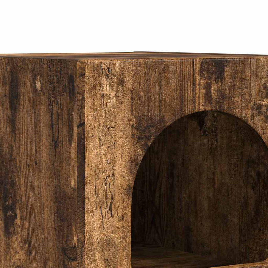 Nachtkastje Gerookt eiken 29,5 x 35 x 50 cm Bewerkt hout