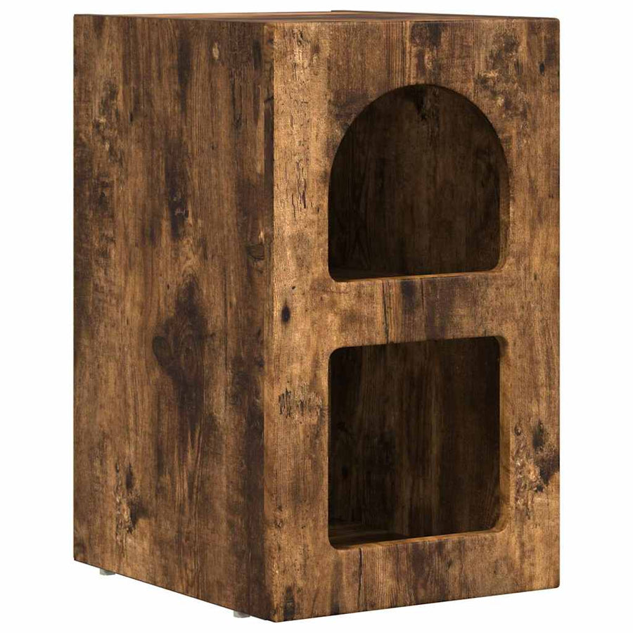 Nachtkastje Gerookt eiken 29,5 x 35 x 50 cm Bewerkt hout