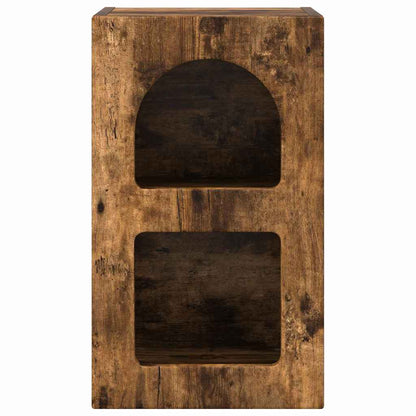 Nachtkastje Gerookt eiken 29,5 x 35 x 50 cm Bewerkt hout