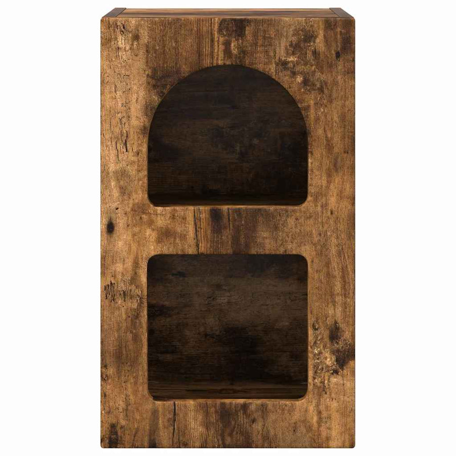 Nachtkastje Gerookt eiken 29,5 x 35 x 50 cm Bewerkt hout