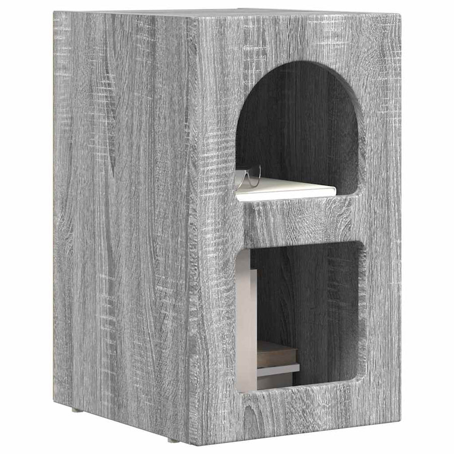 Nachtkastje Grijs Sonoma 29,5 x 35 x 50 cm Bewerkt hout