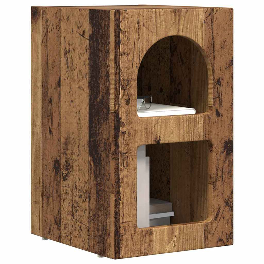Nachtkastje 2 pcs Oudhout 29,5 x 35 x 50 cm Bewerkt hout