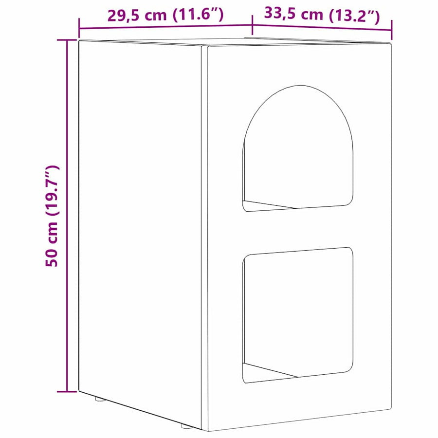 Nachtkastje 2 pcs Oudhout 29,5 x 35 x 50 cm Bewerkt hout