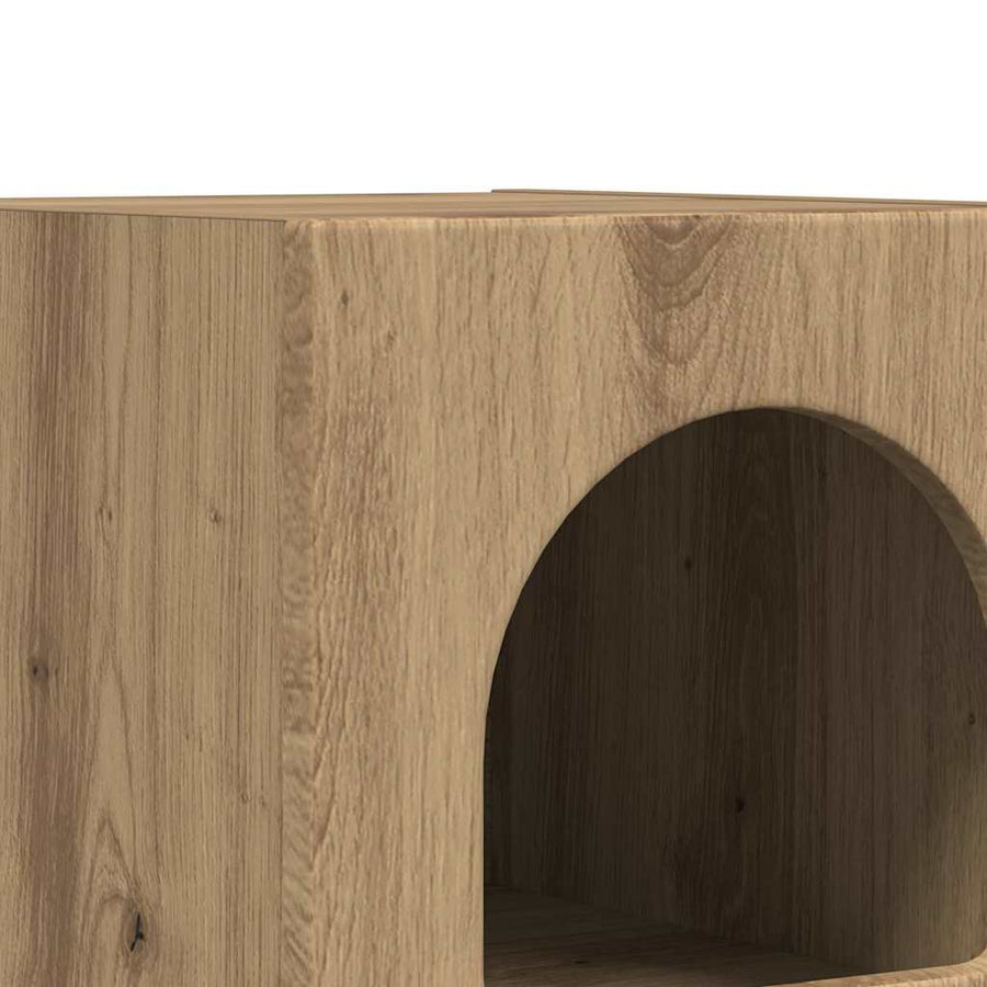 Nachtkastje Artisan Eiken 29,5 x 35 x 50 cm Bewerkt hout