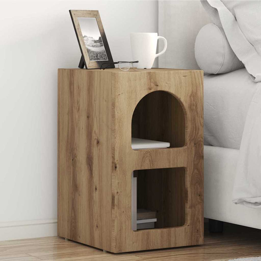 Nachtkastje Artisan Eiken 29,5 x 35 x 50 cm Bewerkt hout