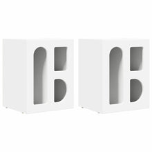 Nachtkastje 2 pcs Wit 40 x 35 x 50 cm Bewerkt hout