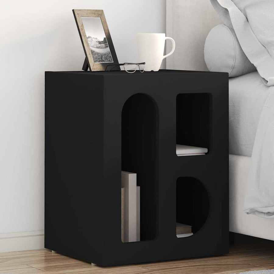 Nachtkastje 2 pcs Zwart 40 x 35 x 50 cm Bewerkt hout