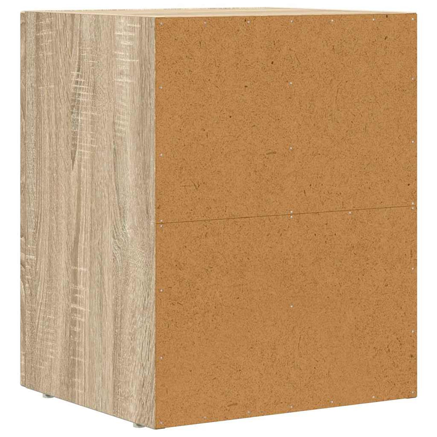 Nachtkastje 2 pcs Sonoma Eiken 40 x 35 x 50 cm Bewerkt hout