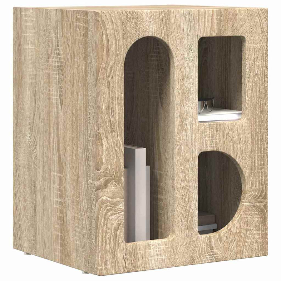 Nachtkastje 2 pcs Sonoma Eiken 40 x 35 x 50 cm Bewerkt hout
