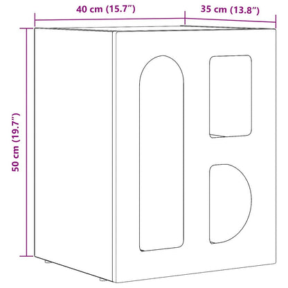 Nachtkastje 2 pcs Sonoma Eiken 40 x 35 x 50 cm Bewerkt hout