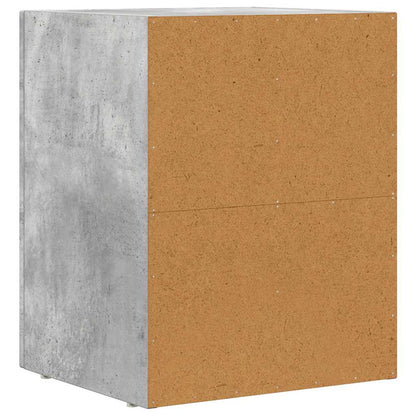 Nachtkastje Beton Grijs 40 x 35 x 50 cm Bewerkt hout