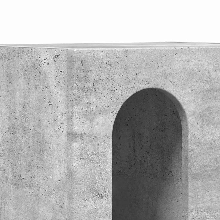 Nachtkastje 2 pcs Beton Grijs 40 x 35 x 50 cm Bewerkt hout