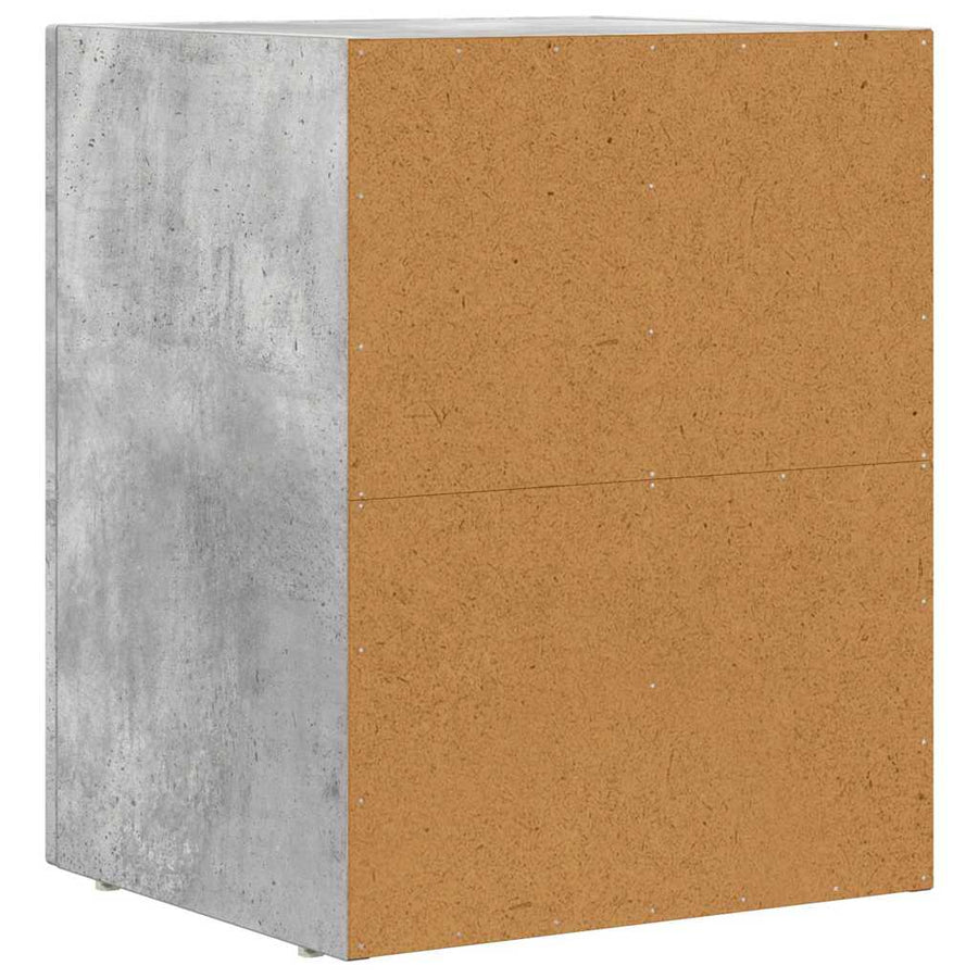 Nachtkastje 2 pcs Beton Grijs 40 x 35 x 50 cm Bewerkt hout