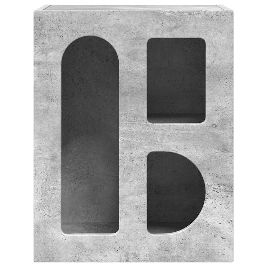 Nachtkastje 2 pcs Beton Grijs 40 x 35 x 50 cm Bewerkt hout