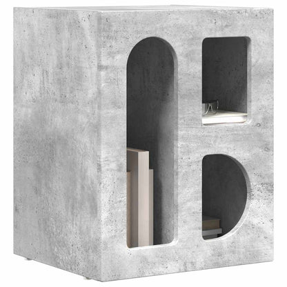 Nachtkastje 2 pcs Beton Grijs 40 x 35 x 50 cm Bewerkt hout