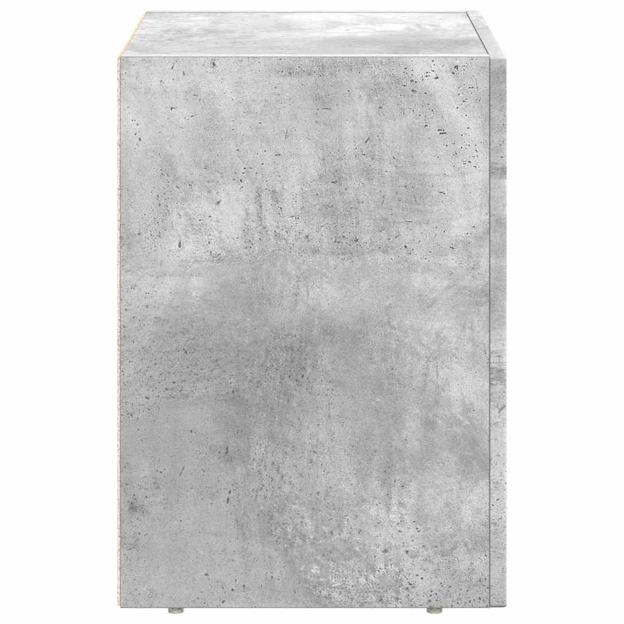 Nachtkastje 2 pcs Beton Grijs 40 x 35 x 50 cm Bewerkt hout