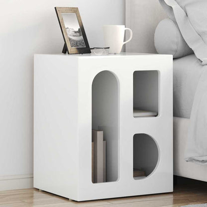 Nachtkastje 2 pcs Hoogglans wit 40 x 35 x 50 cm Bewerkt hout