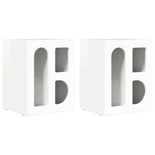 Nachtkastje 2 pcs Hoogglans wit 40 x 35 x 50 cm Bewerkt hout