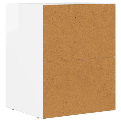 Nachtkastje 2 pcs Hoogglans wit 40 x 35 x 50 cm Bewerkt hout