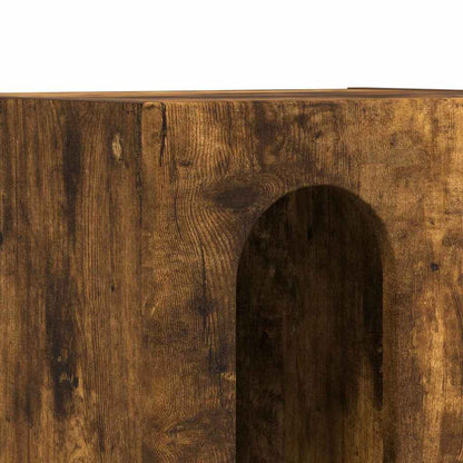 Nachtkastje 2 pcs Gerookt eiken 40 x 35 x 50 cm Bewerkt hout