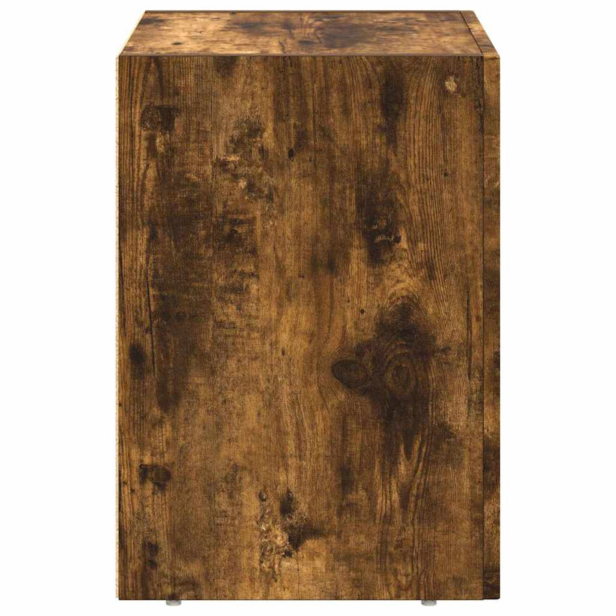 Nachtkastje 2 pcs Gerookt eiken 40 x 35 x 50 cm Bewerkt hout