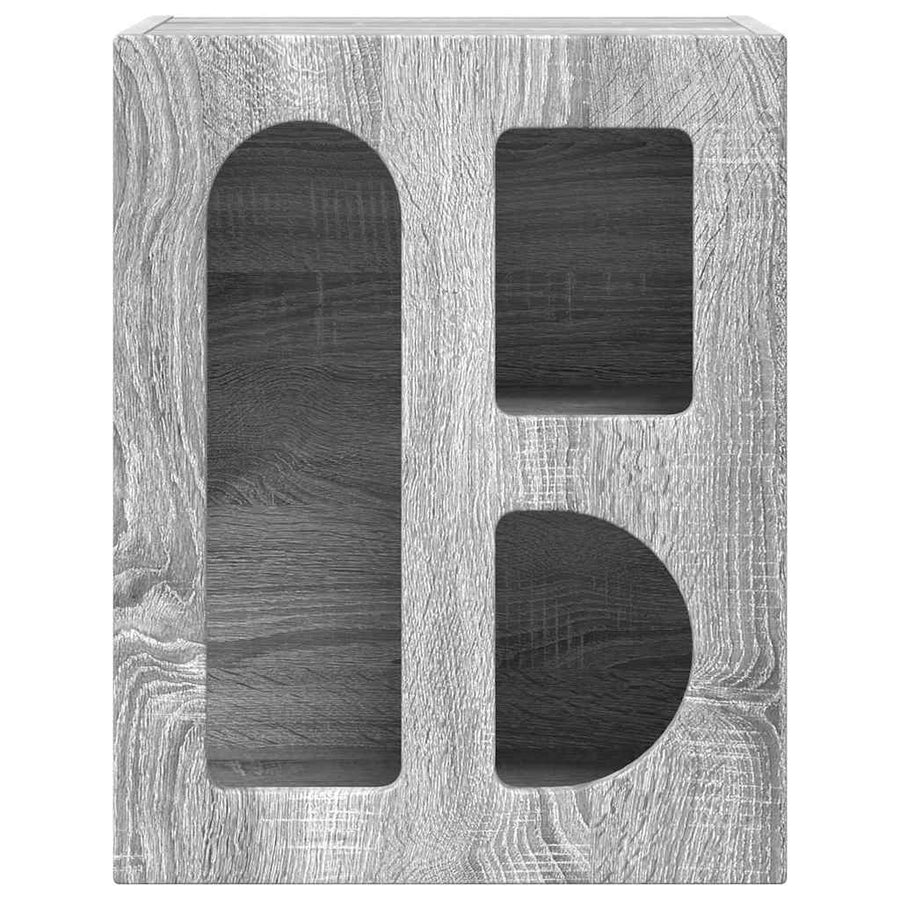 Nachtkastje Grijs Sonoma 40 x 35 x 50 cm Bewerkt hout