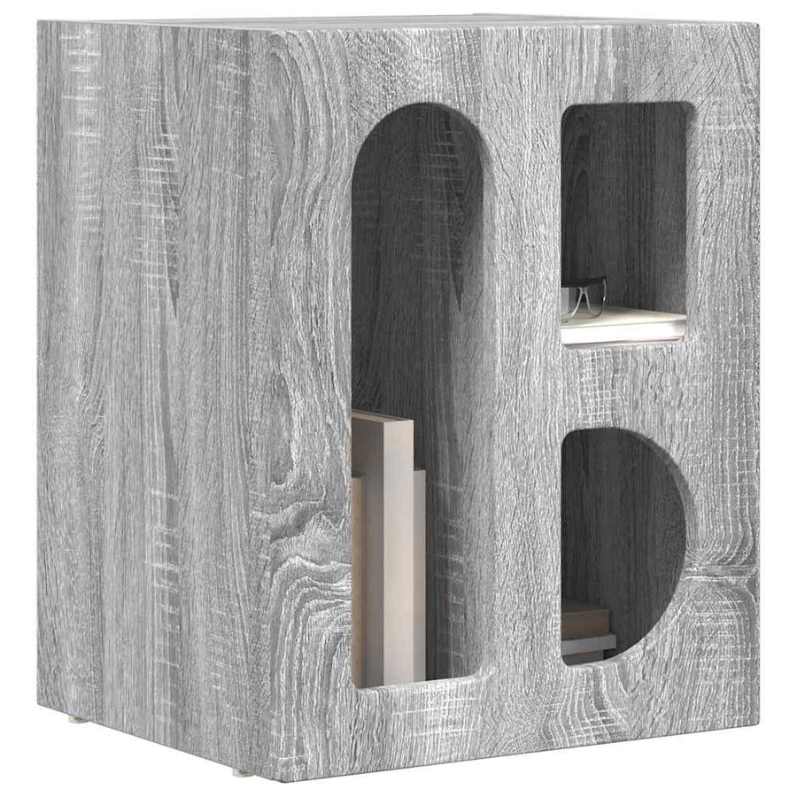 Nachtkastje 2 pcs Grijs Sonoma 40 x 35 x 50 cm Bewerkt hout