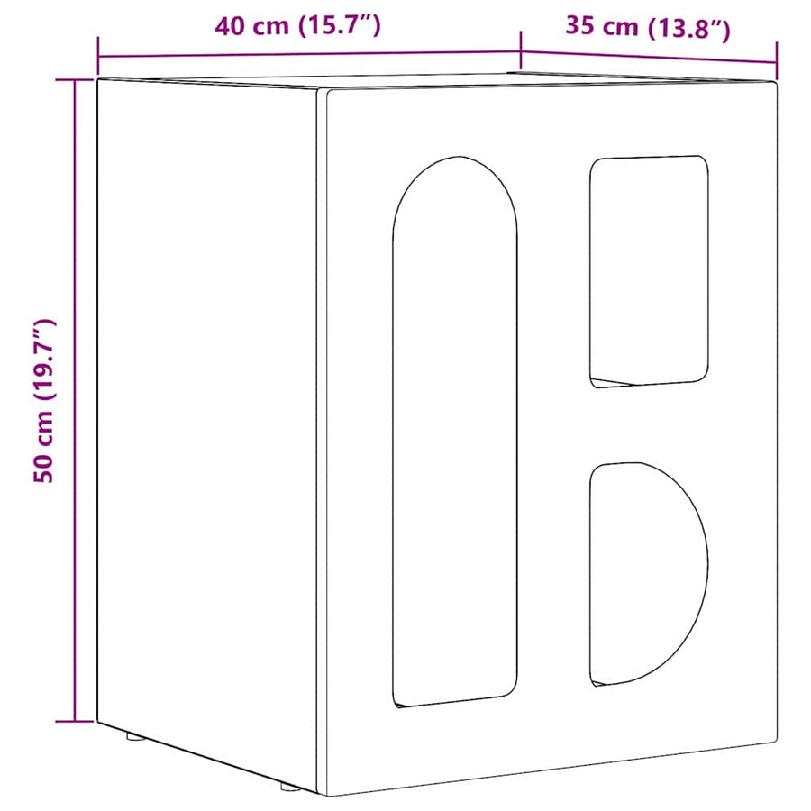 Nachtkastje 2 pcs Grijs Sonoma 40 x 35 x 50 cm Bewerkt hout