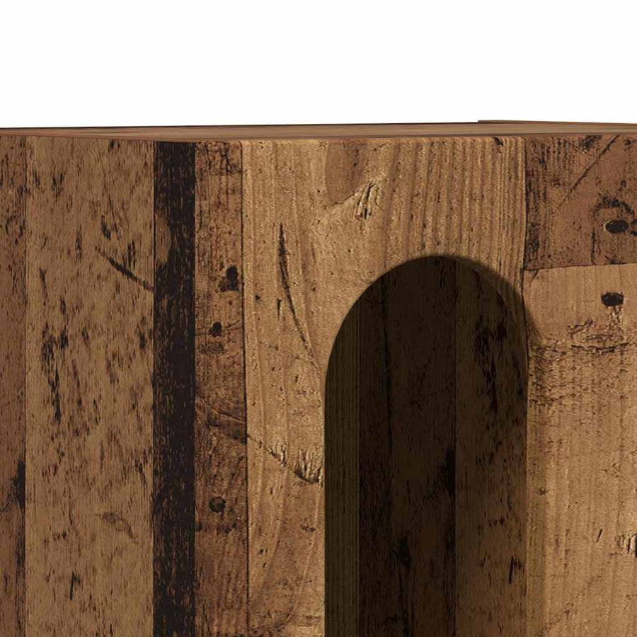 Nachtkastje 2 pcs Oudhout 40 x 35 x 50 cm Bewerkt hout