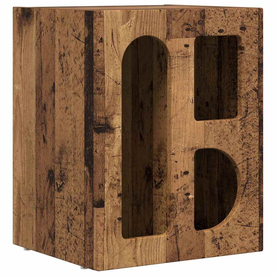Nachtkastje 2 pcs Oudhout 40 x 35 x 50 cm Bewerkt hout